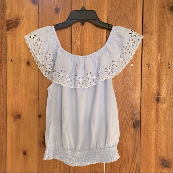Girls H&M Flounce Sleeveless Shirt EUC - Picture 1 of 2